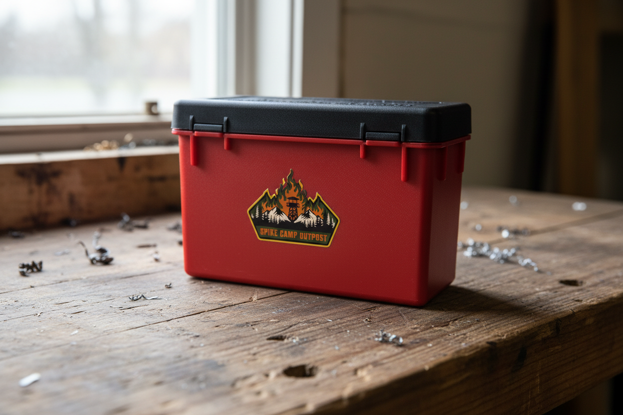 SCO Fire Lookout Sticker on Plastic Ammo Box